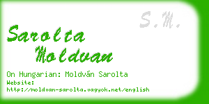 sarolta moldvan business card