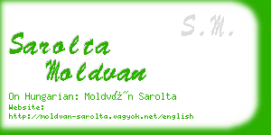 sarolta moldvan business card